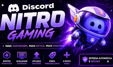DISCORD NITRO GAMING 1 MÊS [PROMOÇÃO/ENTREGA AUTOMÁTICA]