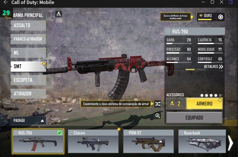 Conta Call of Duty Mobile com Skins de Armas