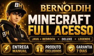 MINECRAFT ORIGINAL FULL ACESSO (JAVA & BEDROCK) | ENTREGA MANUAL DAS 9H AS 21H