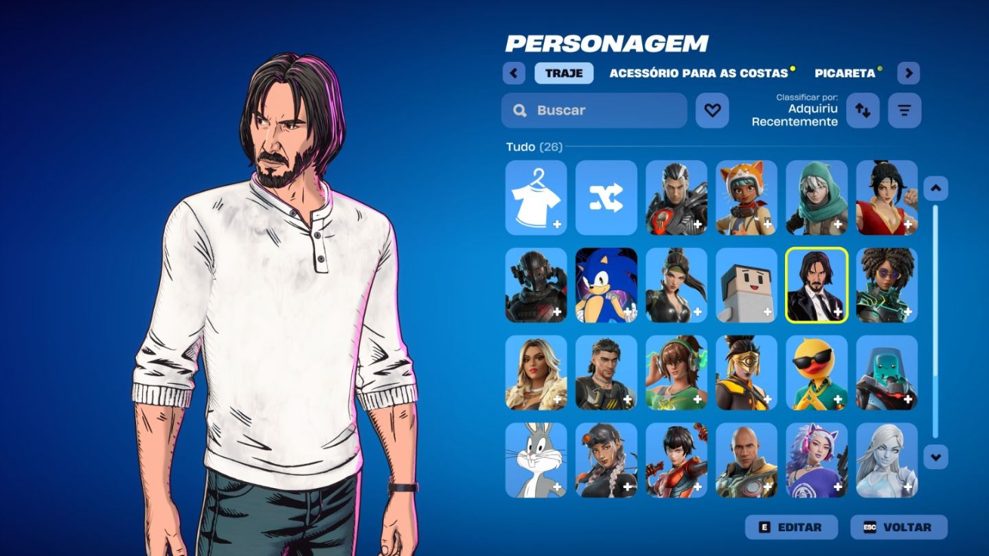 Conta de Fortnite com 24 Skins | Bugs Bunny | Promoção!