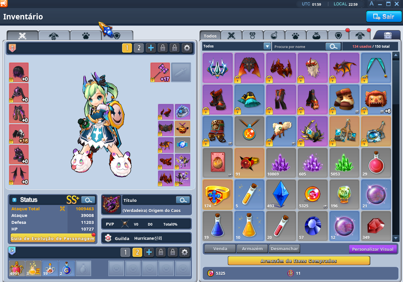Conta Grand Chase Completa com Excelente Progresso C-lv741