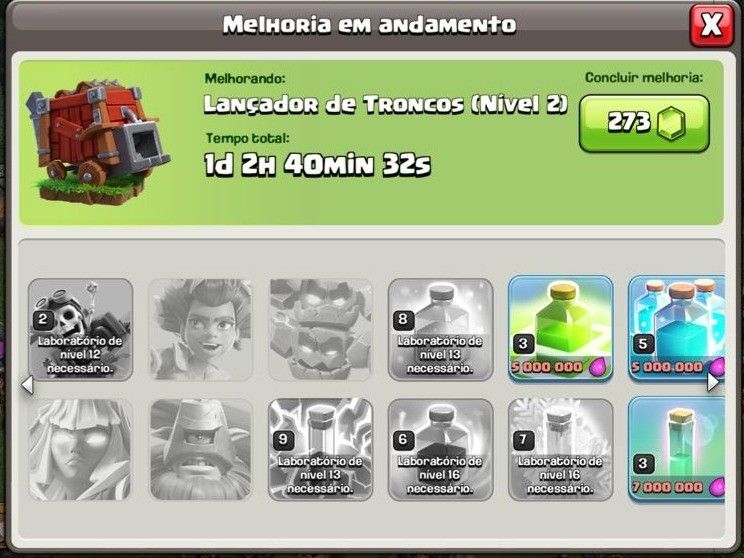 CONTA clash of clans centro de vila lv13 90% full