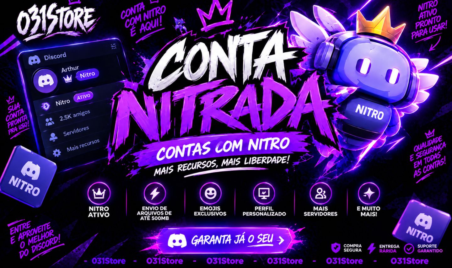 [Brinde] Discord Conta com e sem Nitro | 1 e 3 Meses (Entrega Automatica)