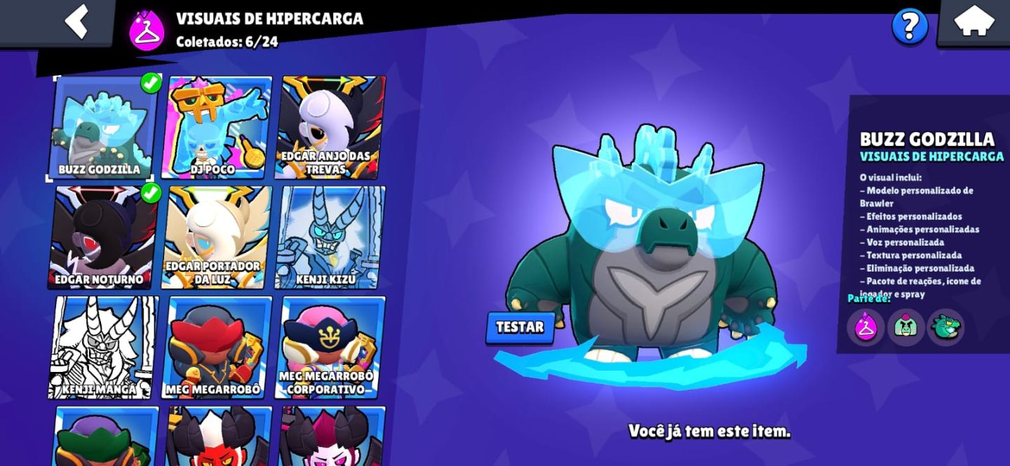 Conta de Brawl Stars INSANA! (2021, full brawlers e skins rarissimas)