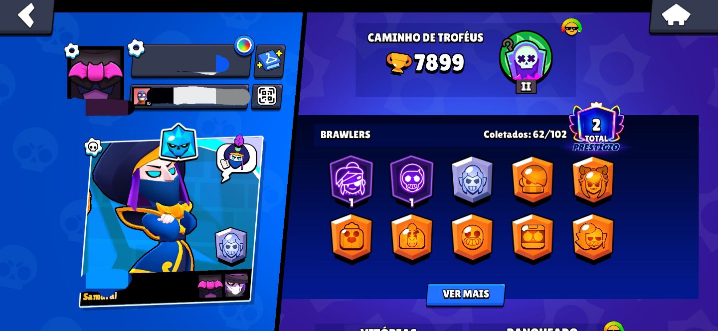 CONTA BRAWL STARS, SKINS LEGENDARIOD E ETC