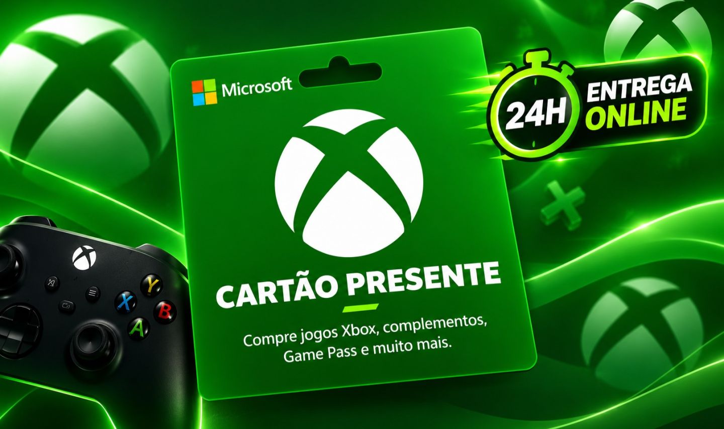 Gift Card Xbox - Cartão Xbox - Saldo Xbox Brasil [CÓDIGO DIGITAL] - 24h ON