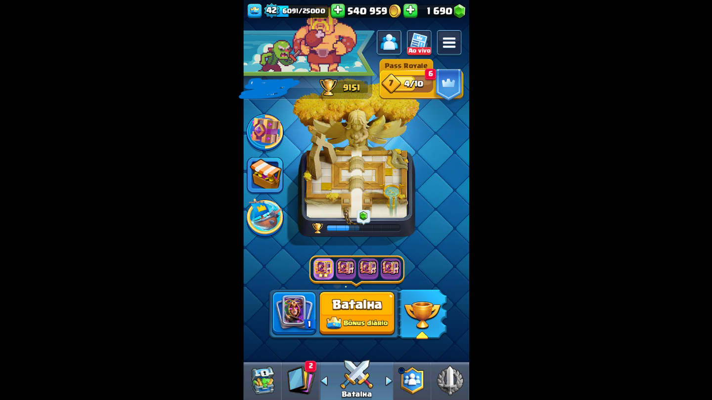 Conta de clash royale com 9151k de trofeus 14evo valor negociavel só vem!!!