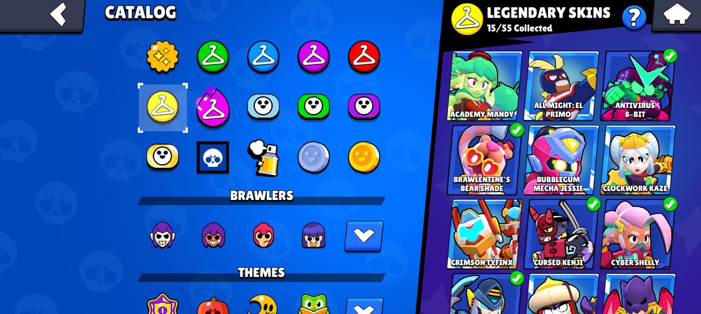 CONTA DE BRAWL STARS COM 107 PERSONAGENS
