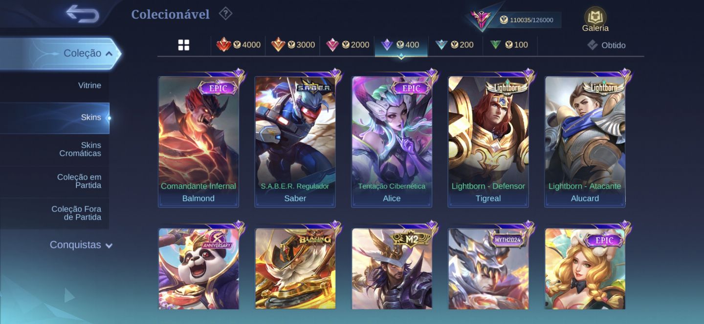 CONTA MOBILE LEGENDS GEMADA