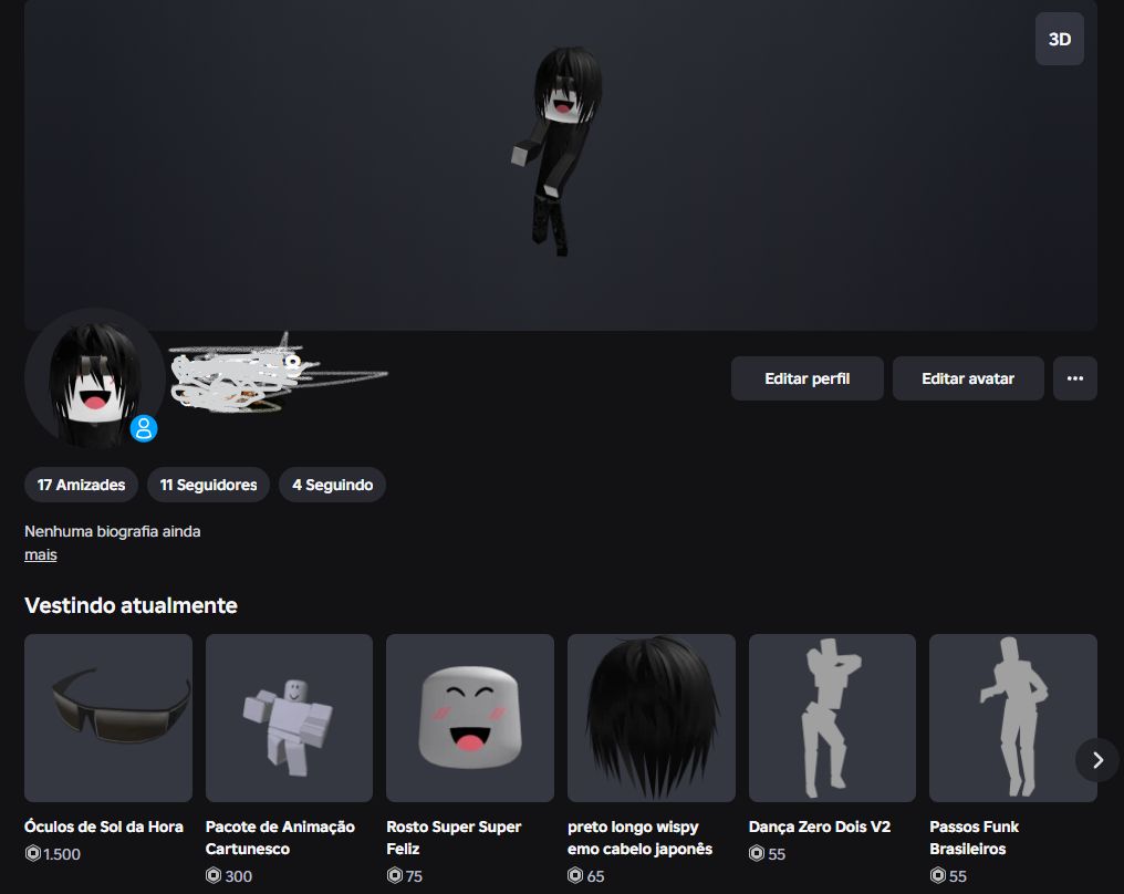 CONTA ROBLOX COM SLEEK SUNGLASSES