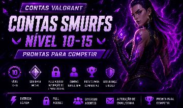 CONTA SMURF VALORANT NÍVEL 15, IDADE VERIFICADA, NÃO TEM SKIN OU RANK!