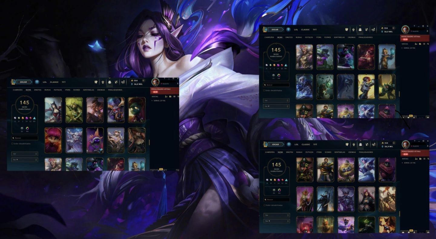 Conta handlevel com Project Command Line Yi e 12 passes ativo + skins mítica
