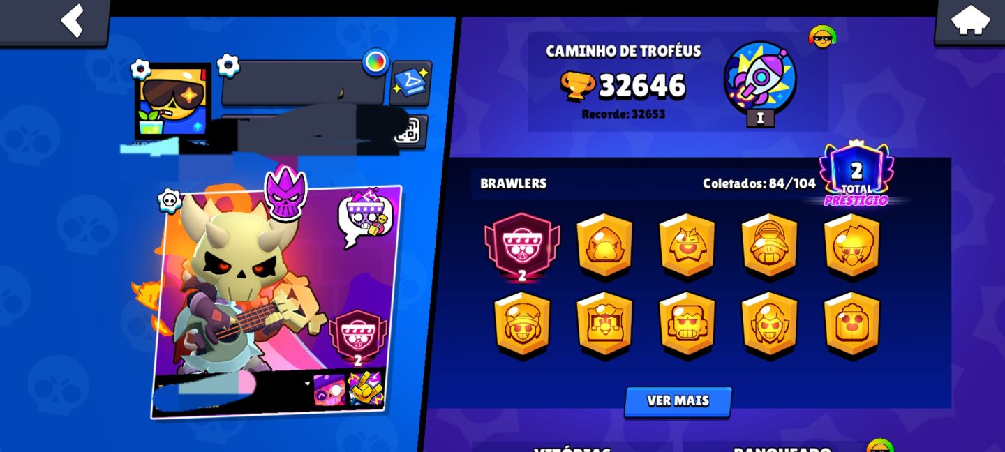 CONTA RARA BRAWL STARS 2021 | MORTIS DEMONÍACO | SPIKE CARTOON | 32K+ TROFÉUS