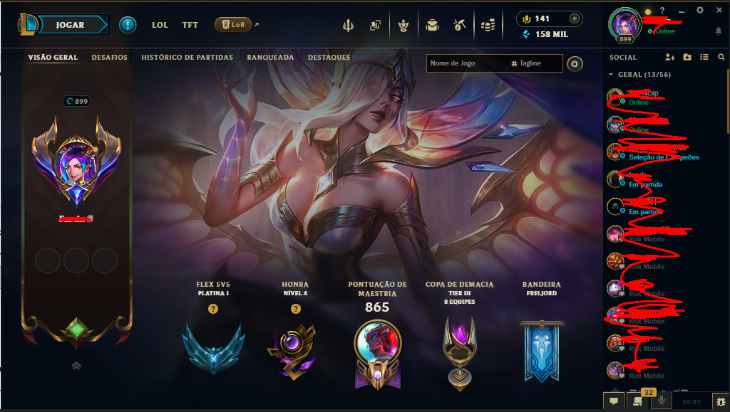 Conta de Valorant + League of Legends