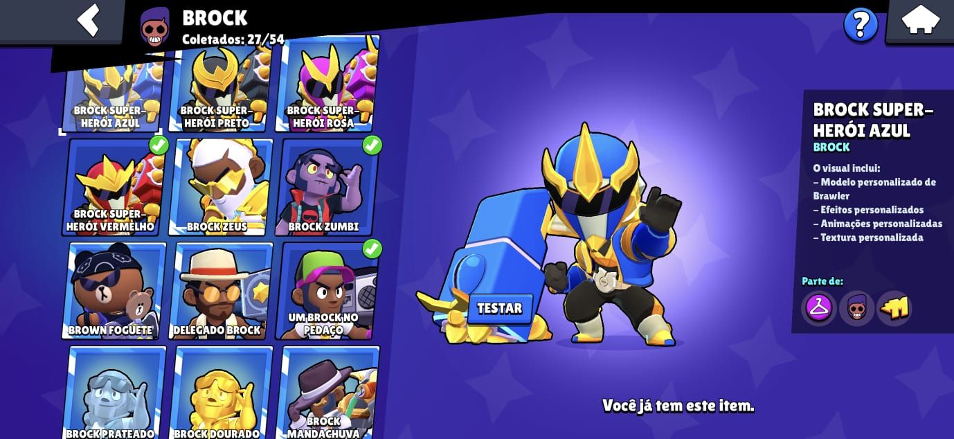 (PRA SAIR LOGO) CONTA RARA BRAWL STARS FULL (106/107) + 60K Troféus + Skins Ants