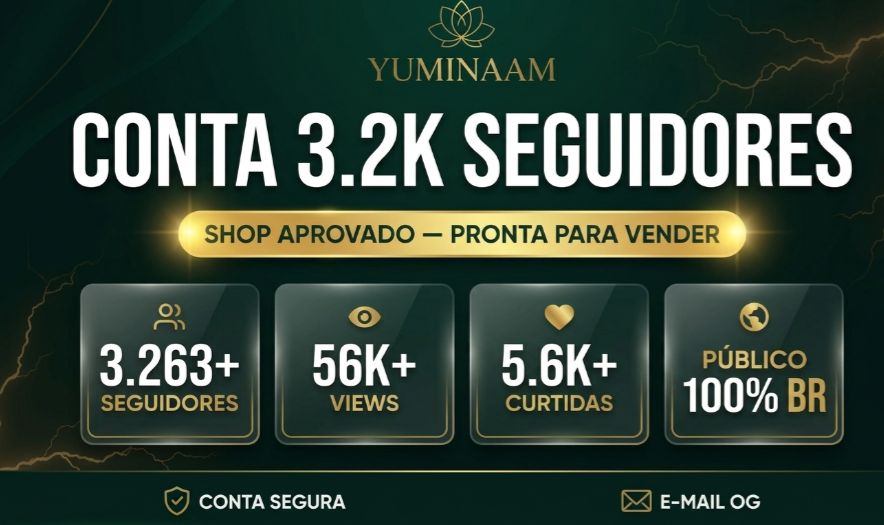 CONTA TIKTOK 3,2K SEGUIDORES, SHOP APROVADO | NICHO NOVELAS | SEM DOC