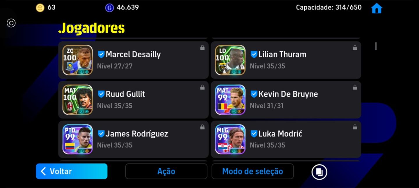 CONTA eFootball TOP | ELENCO DE RESPEITO