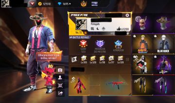 CONTA FREE FIRE RARA PRIME 7 COM 1 e 7 PASSE ANTIGO e+
