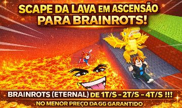 Escape da Lava em Ascensão para Brainrots! / Escape Rising Lava For Brainrots!