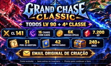 GRAND CHASE | CONTAS FULL LV 90 | 4 CLASSE | CL 120+ | PRONTA ENTREGA