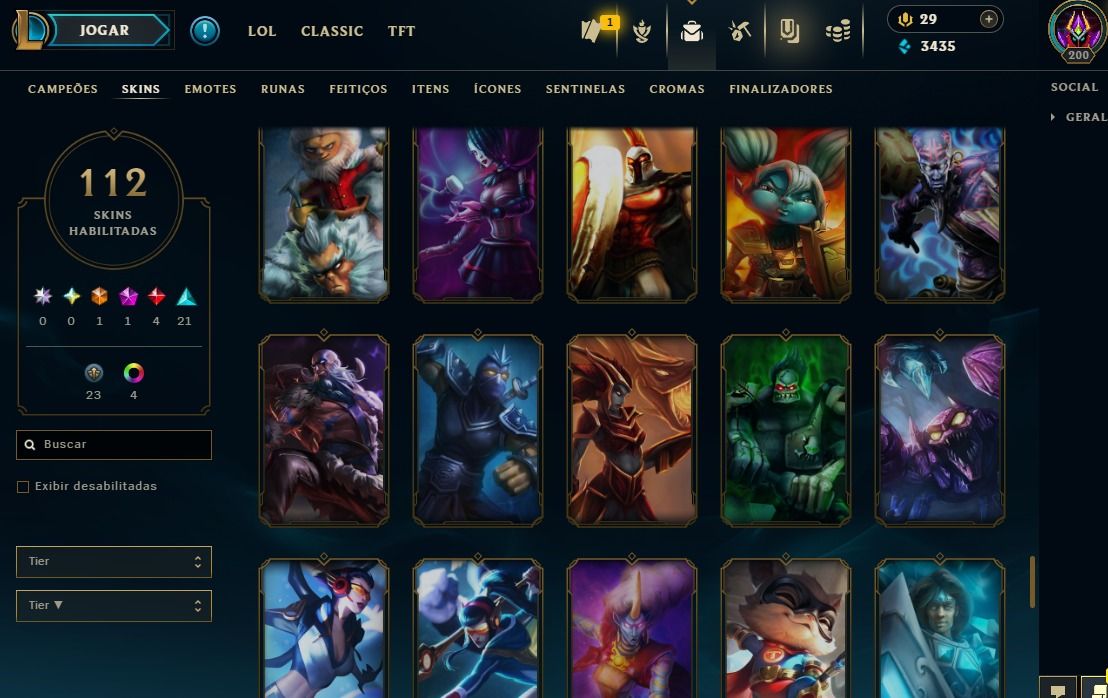 Full Acesso - 112 Skins - 140 Campeões - Level 200 SUPER PROMOÇÃO!!!!