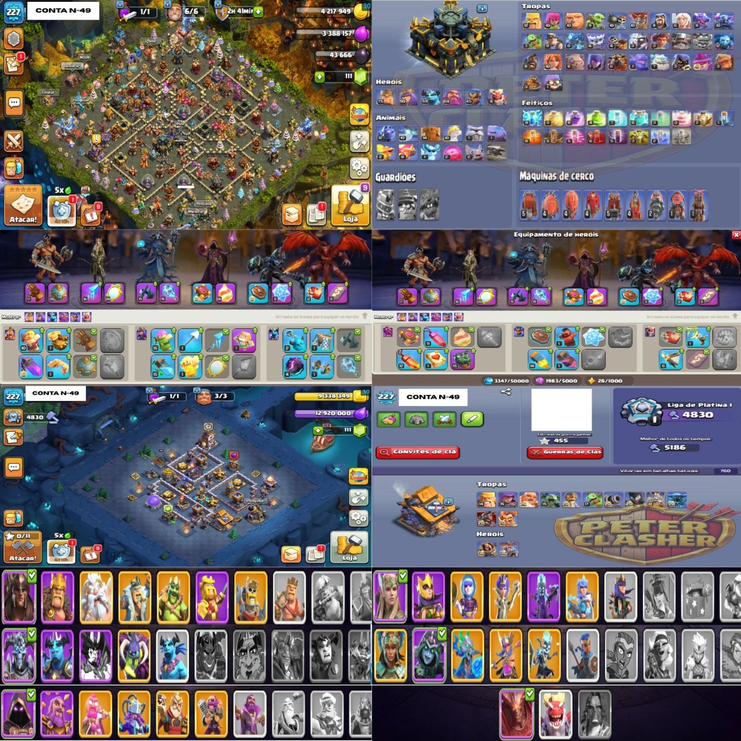 CONTAS CLASH OF CLANS CV12 AO CV18 | 5% OFF | COMPRA SEGURA + ENTREGA RÁPIDA