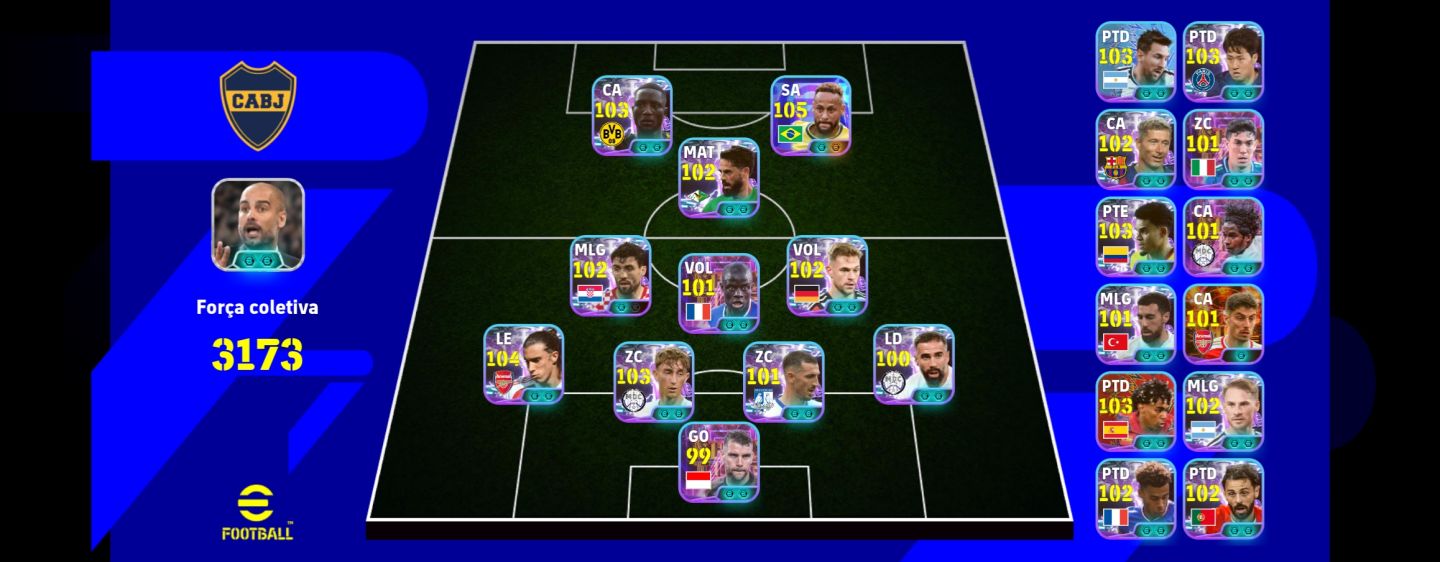 CONTA EFOOTBALL SEMI-FULL NOVO ADRIANO | NEYMAR BIG | BALE 107 | ZICO TIME 3260