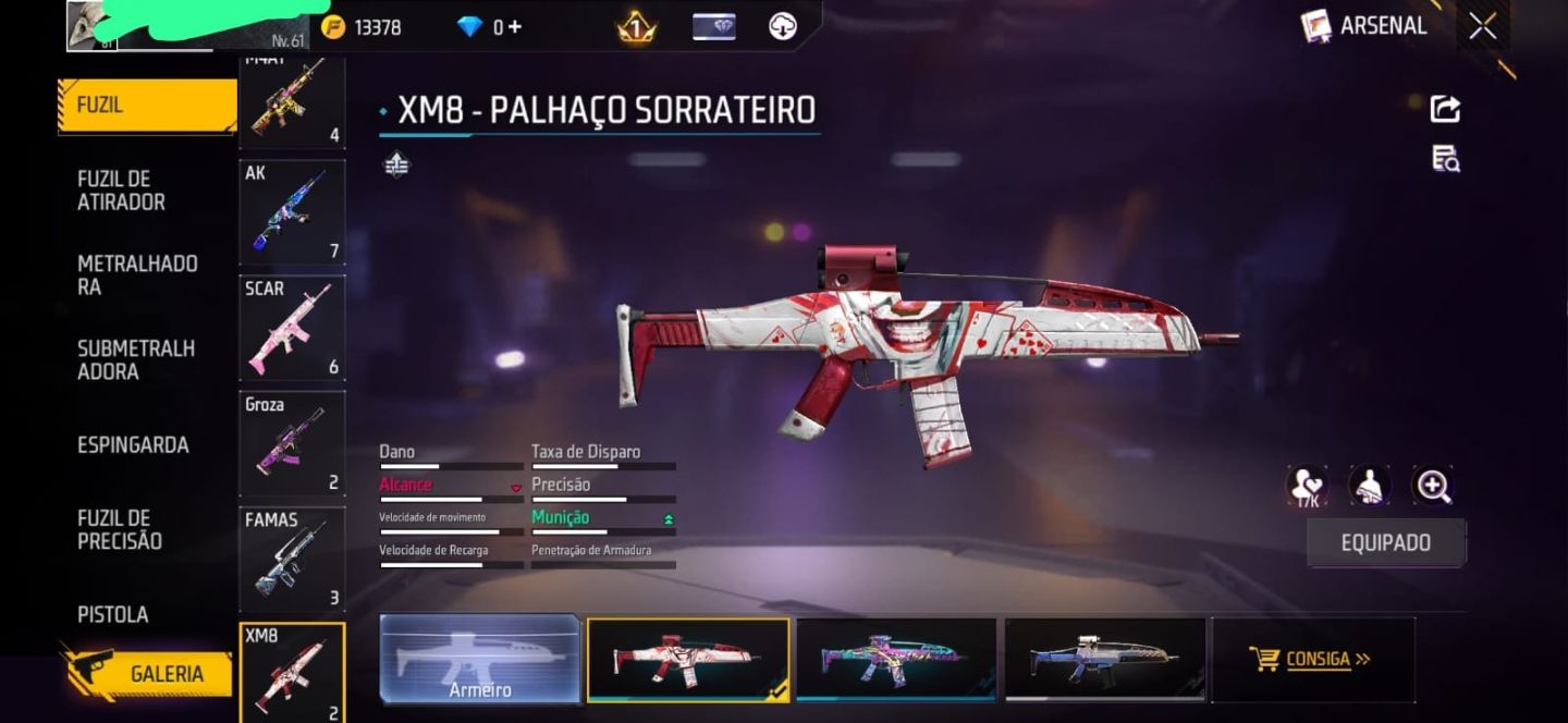 CONTA DE FREE FIRE - LEVEL 61 | PRIME 3