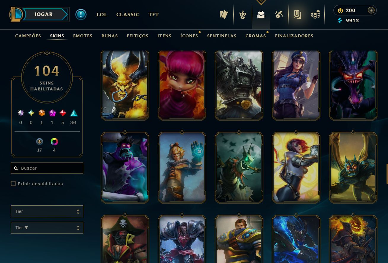 [ACESSO IMEDIATO] Bronze IV 104+ Skins 0% WR