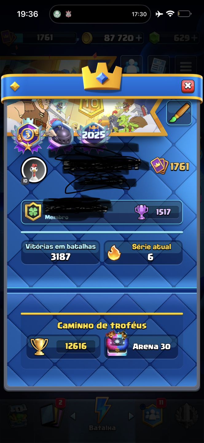 Conta de clash royale e de BRAWL STARS no precinho, as duas pelo precinho