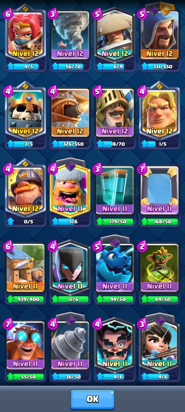 CONTA DE CLASH ROYALE VÁRIAS CARTAS NÍVEL 16