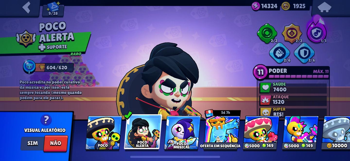 Conta Brawl Stars | 67 Brawlers | Skins Raras + 4 Passes