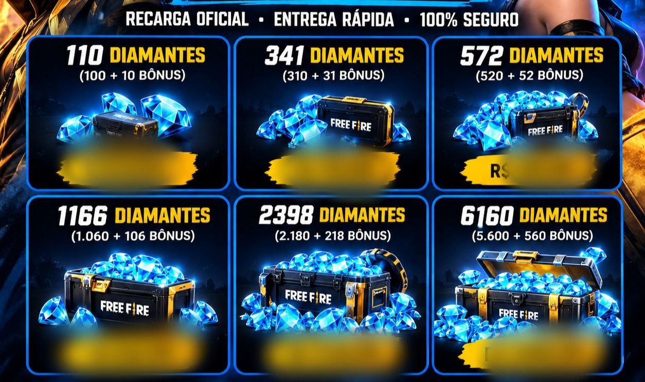 [MEGA PROMOÇÃO] DIAMANTES FREE FIRE VIA ID MAIS BARATO