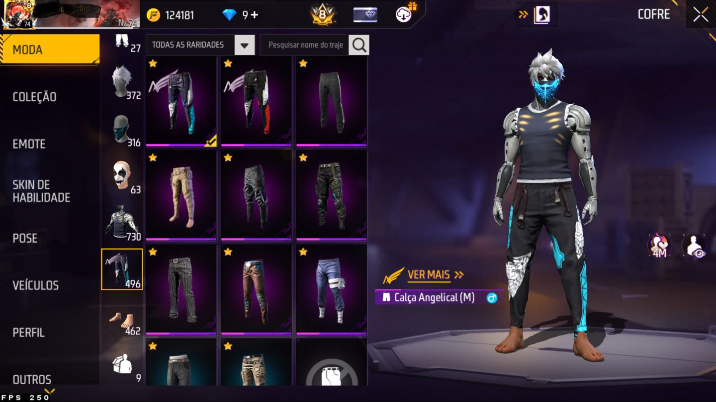 CONTA FF PRIME 8 GEMADA COM PÉ DESCALSO