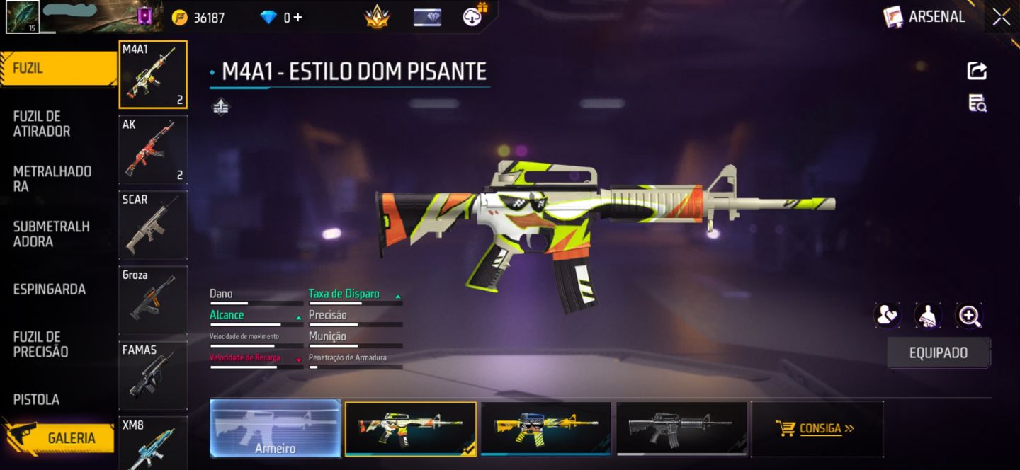 CONTA FREE FIRE COM CONJUNTO JIRAIYA | UMP BOOYAH | MP5 TRETA SOMBRIA