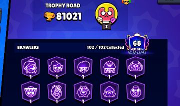 Conta Brawl Stars com todos os Brawlers