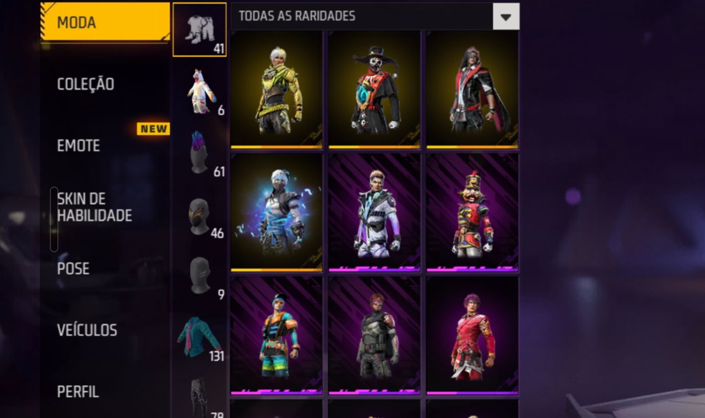 FREE FIRE ANTIGO - CONTA TOP, RARA E COMPLETA 4