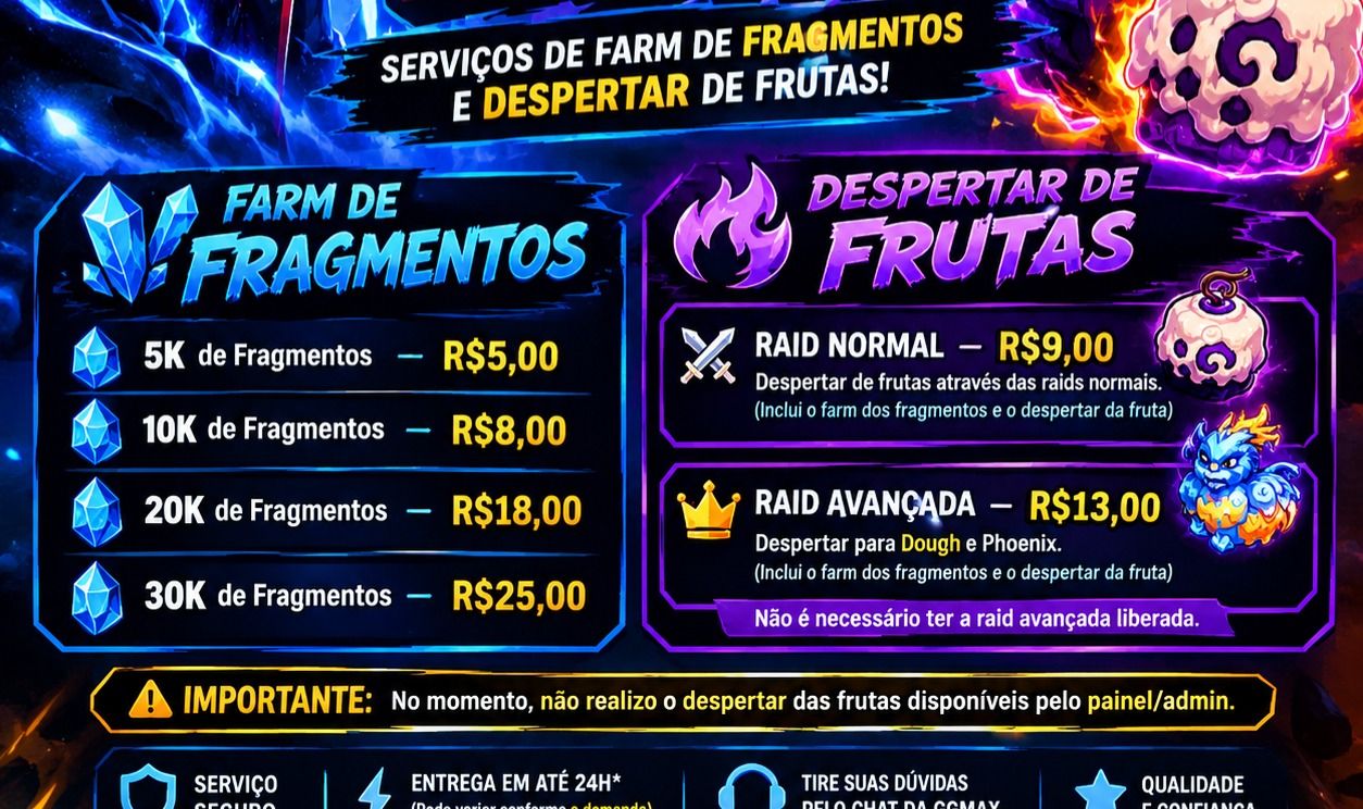 BLOX FRUITS FRAGMENTOS & DESPERTAR DE FRUTAS