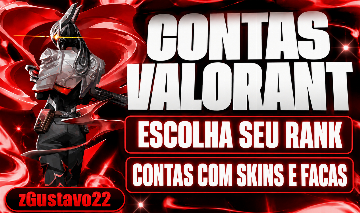 Contas Valorant BR com Skins e FACAS - ESCOLHA SEU RANK - LEVEL 20+