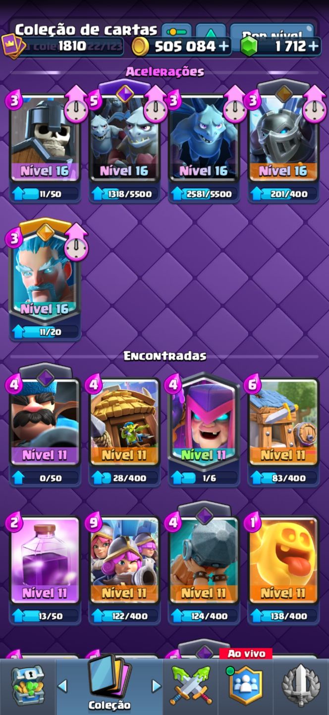 Conta clash royale full acesso lvl 1800+