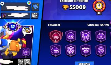 CONTA DE BRAWL STARS 55K UPADA