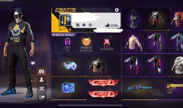 Continha de ff/braba com skins raras