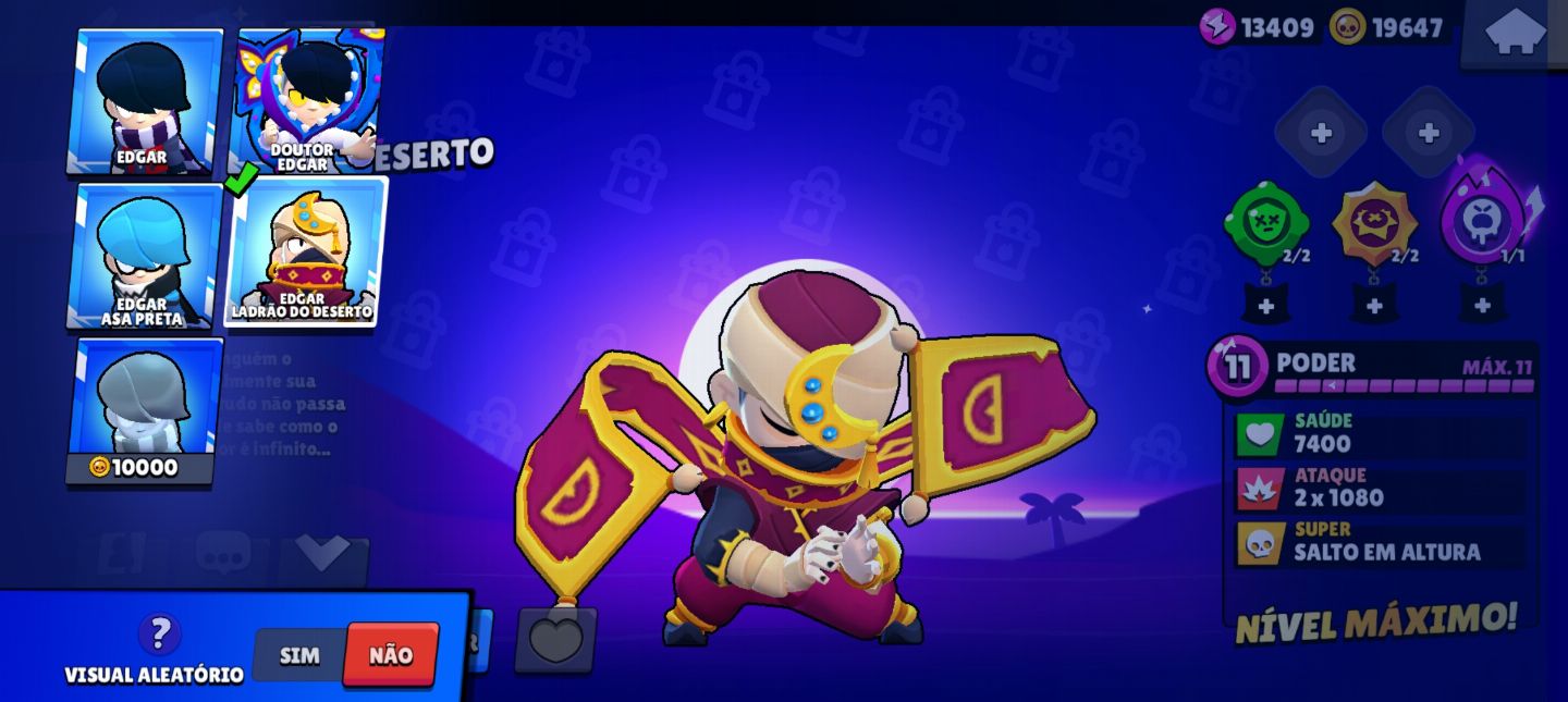 Conta de braw stars 13K de troféu,e muitas skins