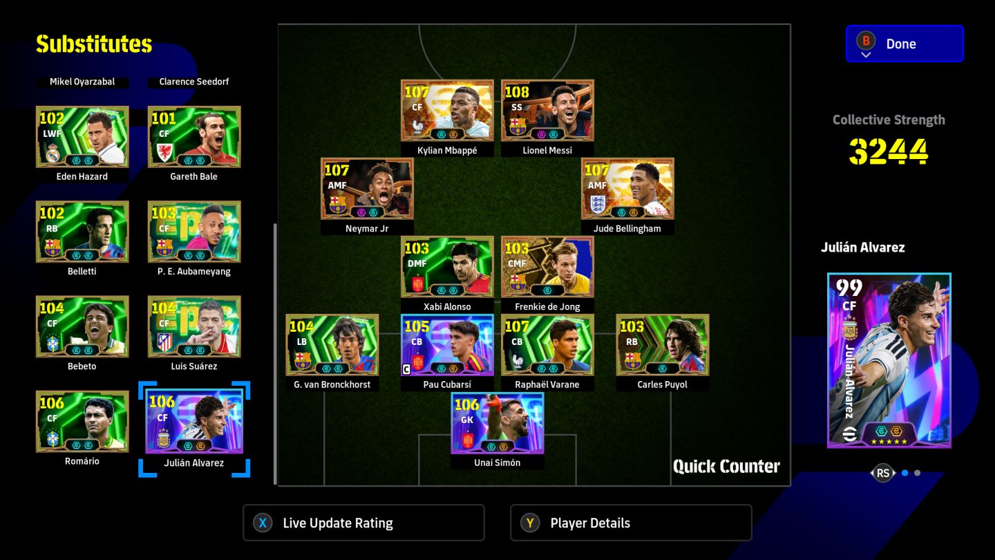 Conta Efootball Xbox / Pc Microsoft - 3352- 22 BigTime +100 Épicos + 46 ShowTime