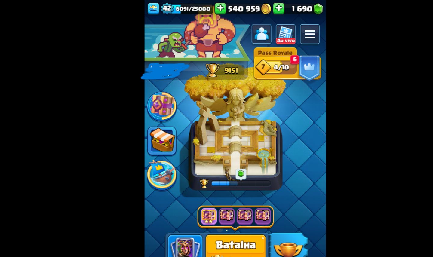 Conta de clash royale com 9151k de trofeus 14evo valor negociavel só vem!!!