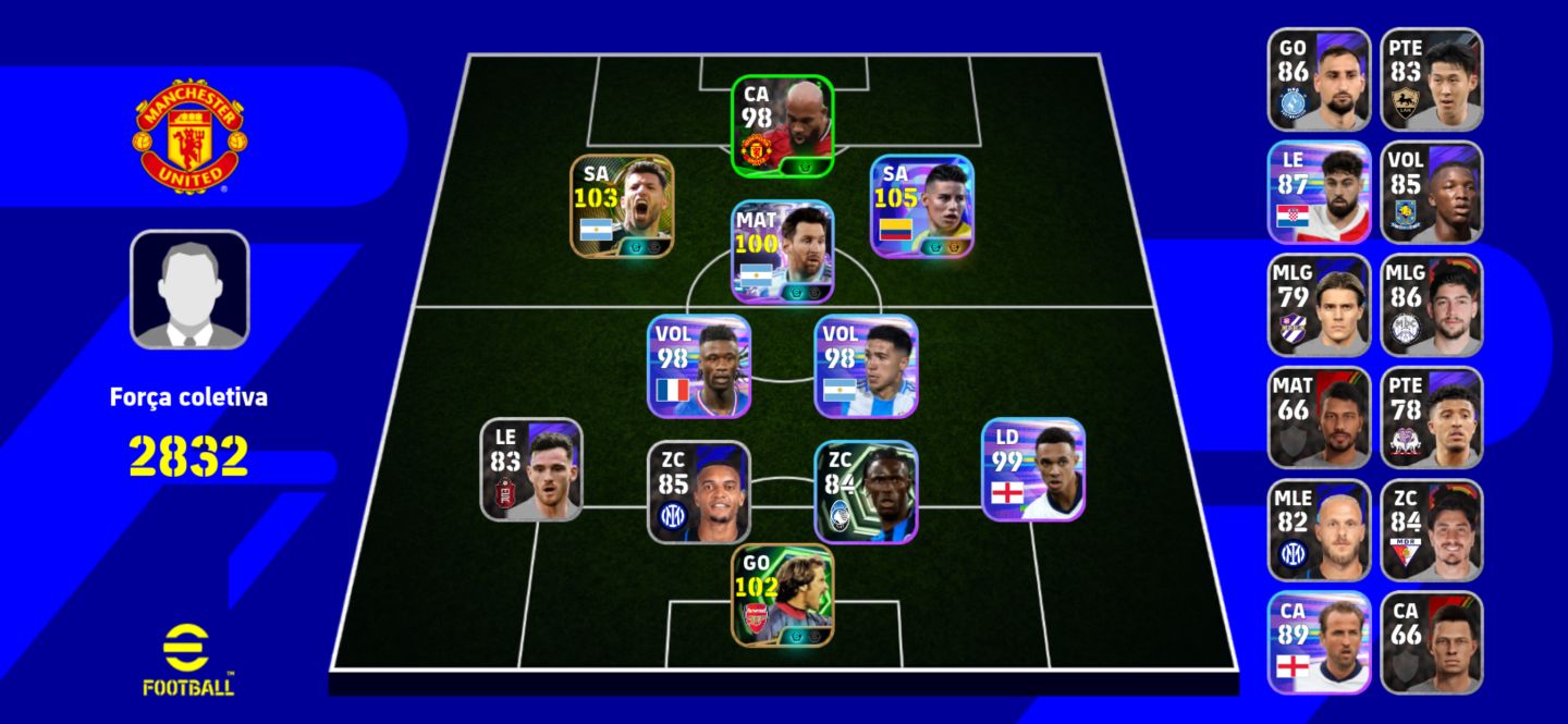 AGUERO E JAMES RODRIGUEZ BLITZ E David Seaman Conta com jogadores iniciais bons