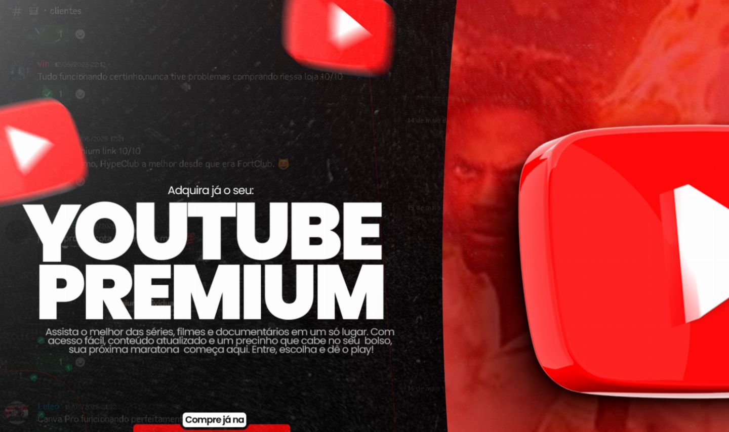 YouTube premium conta Full acesso só sua plano família [O MELHOR PREÇO DA GGMAX]
