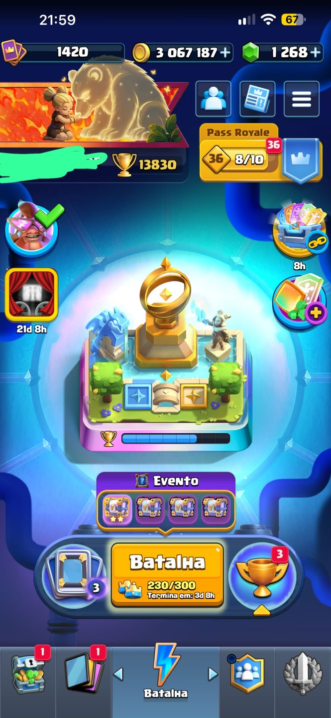 Conta de clash 13.800K