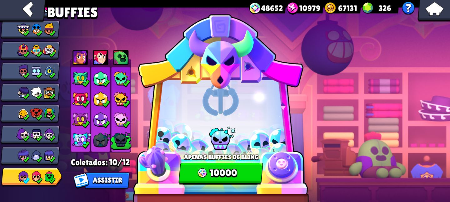 Conta de brawl stars com mais de 120k de trofeus, 500 skins, e mestre 2020