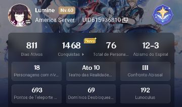 Conta genshin com vários t5 e assinaturas